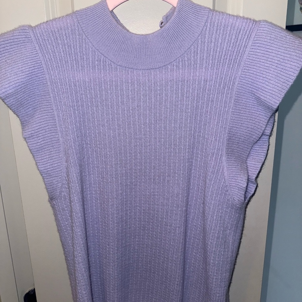Anthropologie 100% Cashmere Lilac Knit Top